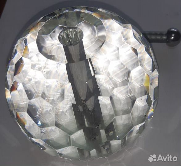 Шар стеклянный граненый декоративный с подвесом