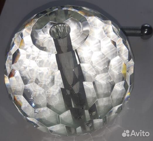 Шар стеклянный граненый декоративный с подвесом