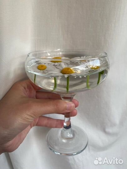 Бокалы блюдца креманки