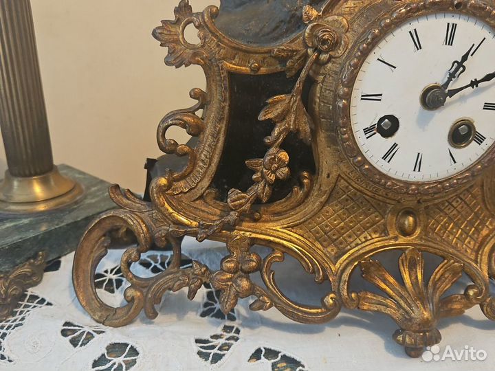 Антик каминные Часы с боем. Франция 19 век