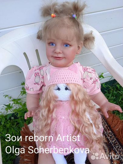 Кукла реборн девочка с волосами
