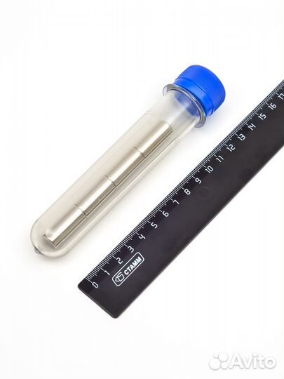 Неодимовые магниты 12х25 мм, прутки, набор 4 шт