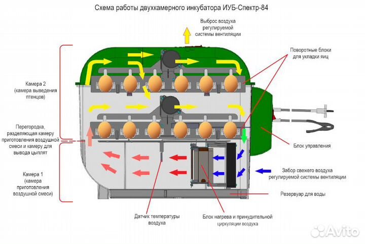 Инкубатор спектр-84-01 бытовой автоматический
