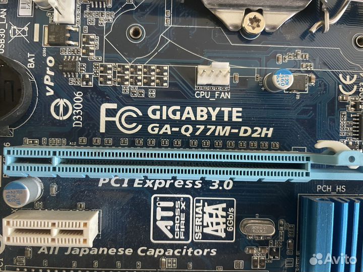 Материнская плата gigabyte ga-q77m-d2h