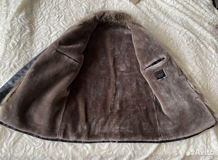 Дубленка мужска с мехом кожаная