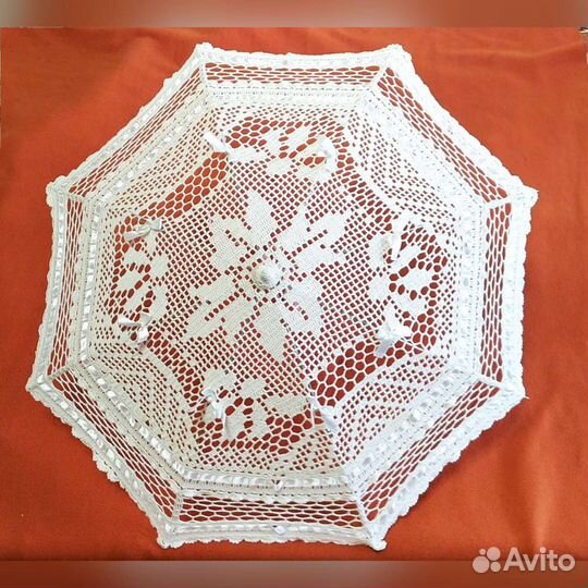 Свадебный ажурный зонт и перчатки для фотосессии