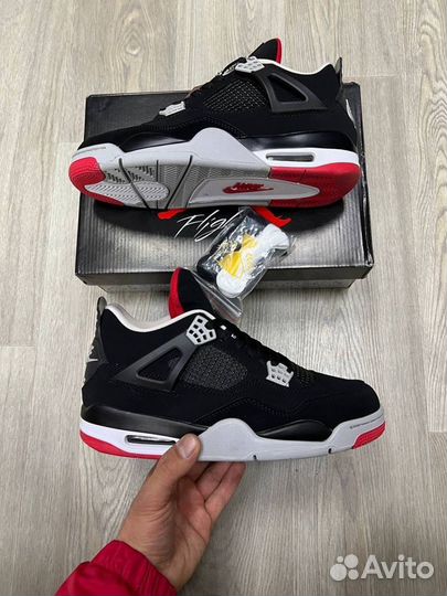 Кроссовки Air Jordan 4 Bred (36-45)