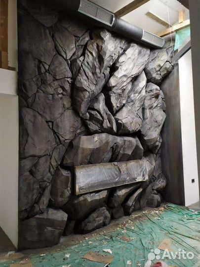 Интерьерная скала, арт стена, акцентная стена