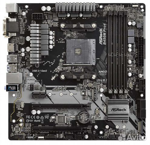 Материнская плата ASRock B450M Pro4-F купить в Иркутске | Электроника ...