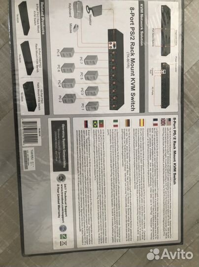 8-портовой kvm-коммутатор tk-801г, trendnet