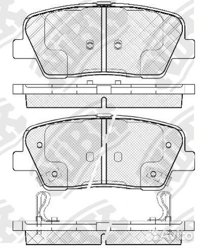Колодки зад. KIA sorento 2.2 09больше чем
