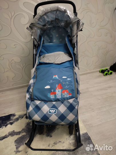 Детские санки коляска ника nika