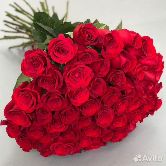 Букет красных роз, Эквадор, 40см 27 шт