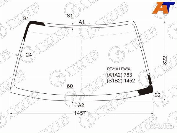 Стекло лобовое toyota corona premio