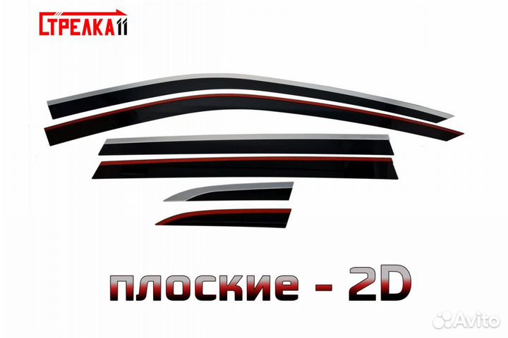 Honda CR-V 2024-н.в. (VI) - 2D Дефлекторы окон с х