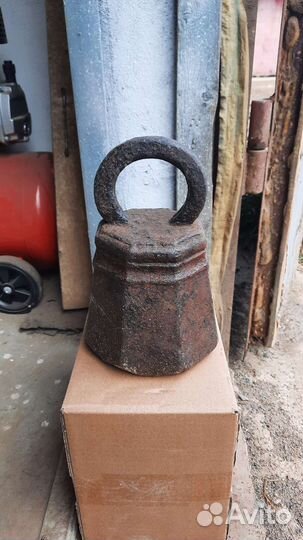 Старинная царская гиря гранёная 16 килограмм