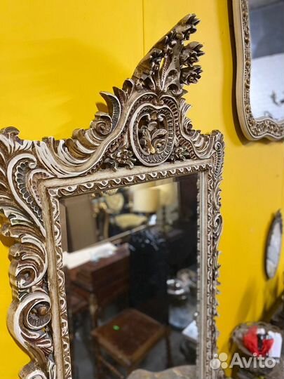 Зеркало консоль дерево мрамор винтажные