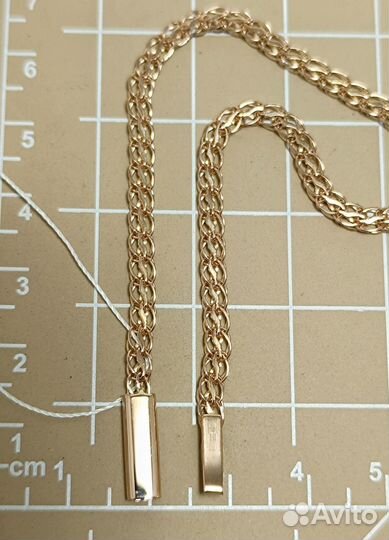 Золотой браслет Фирменный, полновесный, замок коробочка, длина 19 см, вес 3,71г