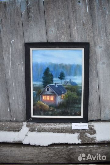 Картина маслом осенний пейзаж