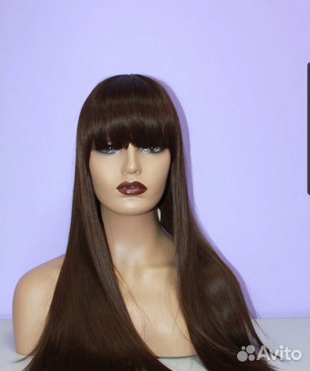 Парик розовые волосы 95см