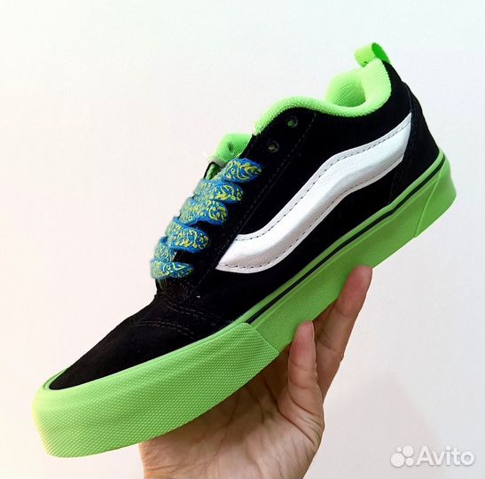 Кеды Vans Knu Skool Pop Outsole Green