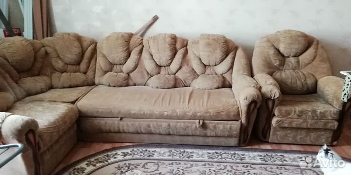 Диван угловой с креслом