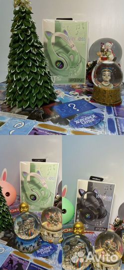 Наушники светящиеся с ушками кошечки