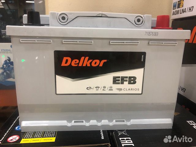 Аккумулятор Delkor EFB 70Ач обратная полярность