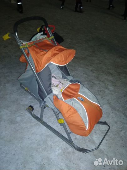 Детские санки коляска