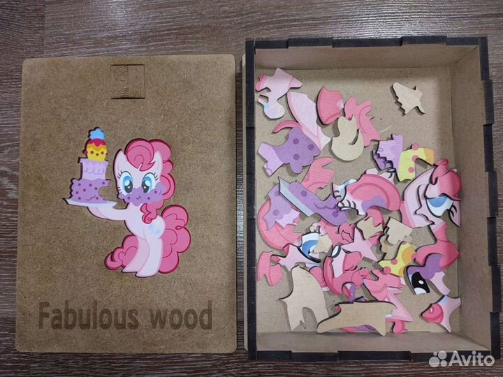 Деревянный пазл Пони новые
