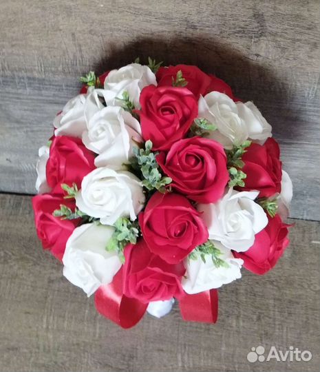 Букет невесты Свадебный дублер из мыла розы