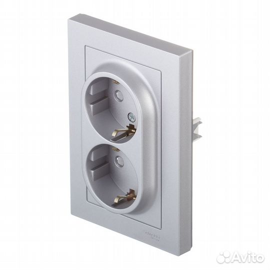 Розетка с рамкой ATN000326 двойная скрытая установ