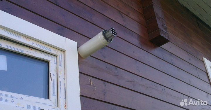 Дымоход для газовых котлов горизонтальный коаксиал