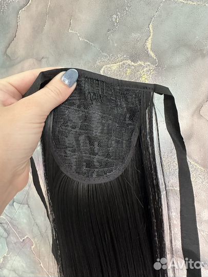 Накладной хвост (шиньон) черный