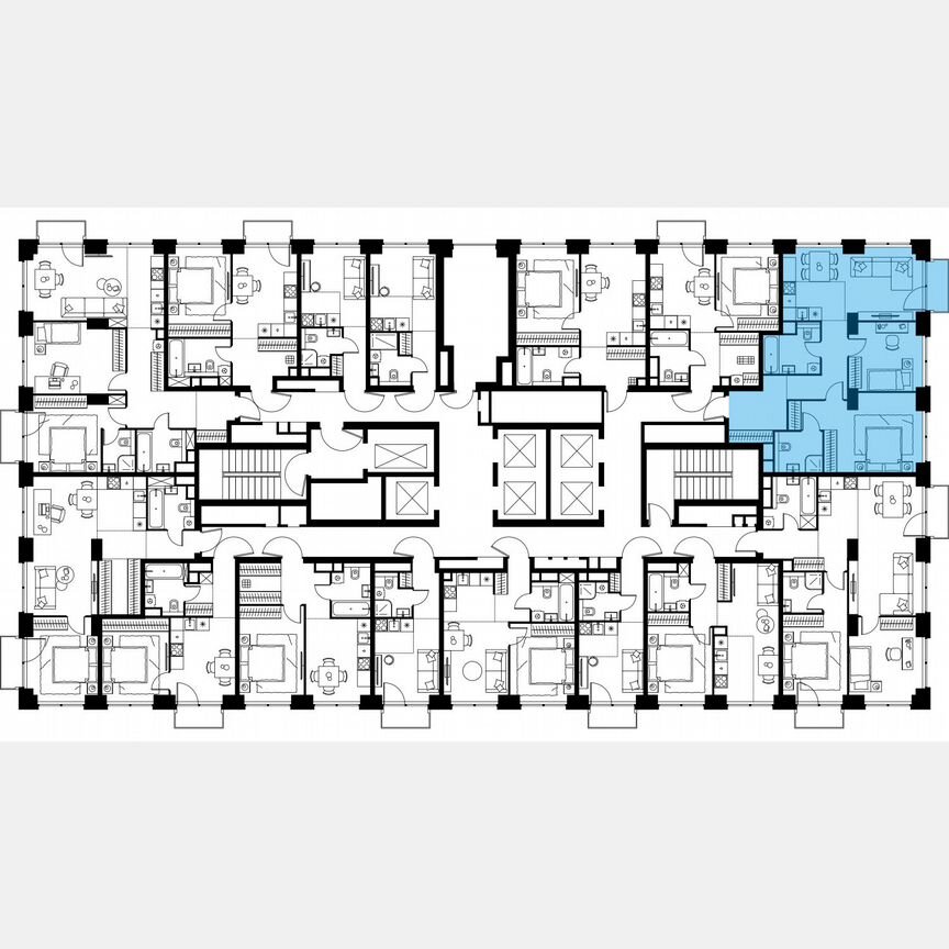 3-к. квартира, 72,6 м², 3/64 эт.