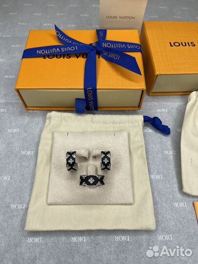 Louis Vuitton серьги с кольцом