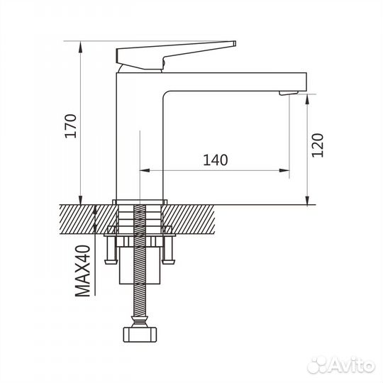 Смеситель для раковины Shevanik S8901-1, хром