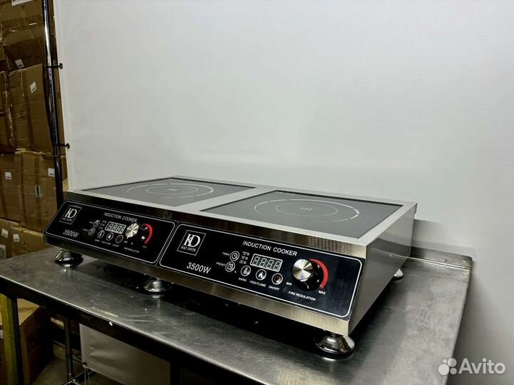 Индукционная плита 2 конф. 3,5 кВт горизонтальня