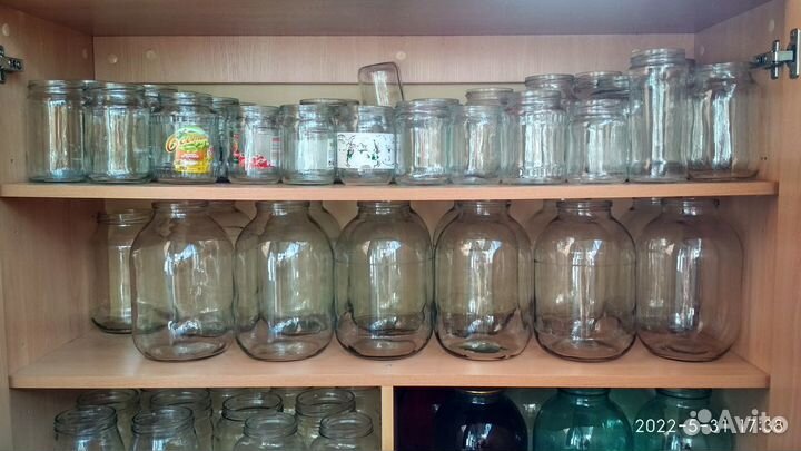 Банки стеклянные разные чистые