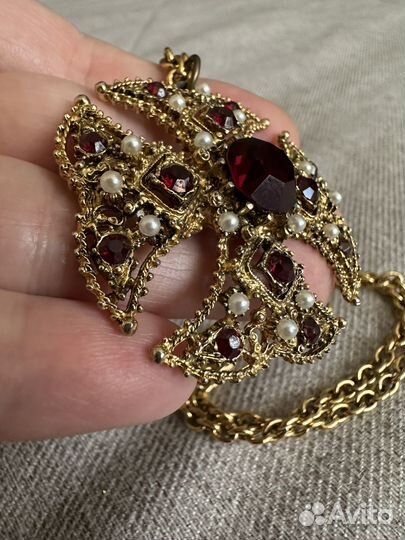 Винтажный кулон Dorene на цепочке 75 см США