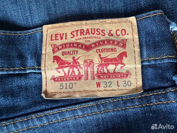 Мужские джинсы Levis 510 w32l30