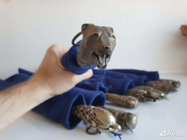 Бронзовая ложка для обуви ручной работы