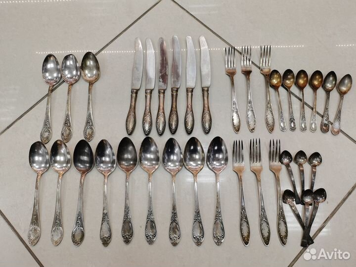 Столовый набор ложки вилки ножи мнц СССР