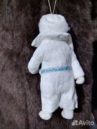 Старинная Ёлочная игрушка 20 см (вата)