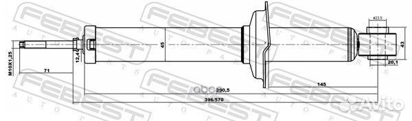 Амортизатор hyundai sonata -06 задн. 12658718R