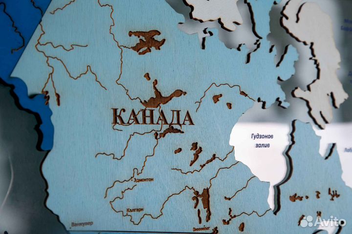 Деревянные карты мира