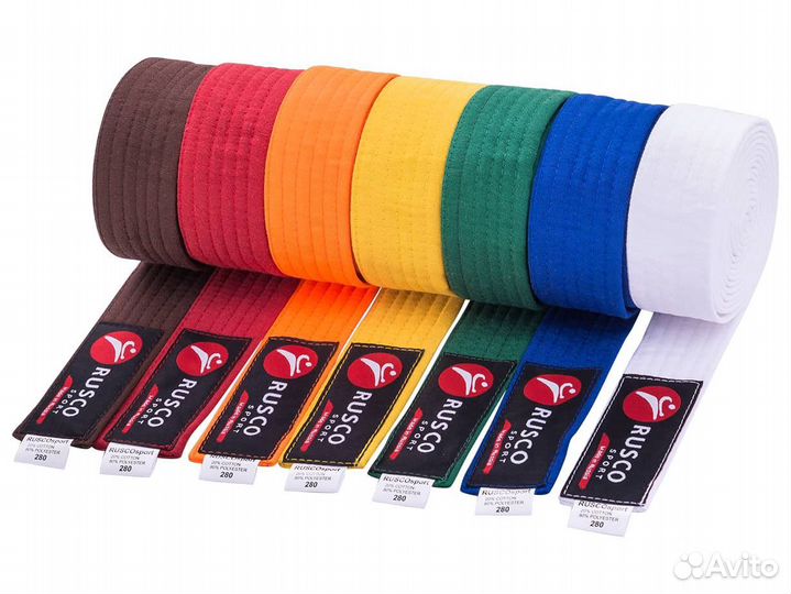 Пояс для единоборств Rusco (цвета в ассортименте)