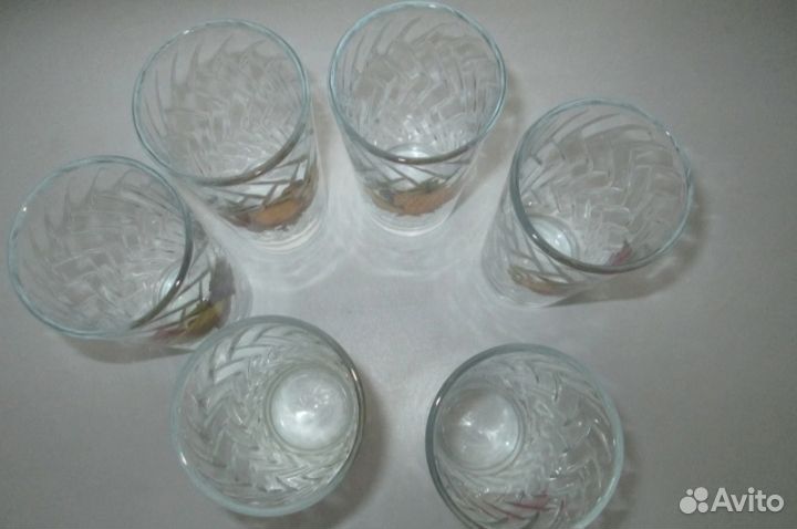 Набор стаканов фрукты,ягоды - 6 шт вместе, СССР