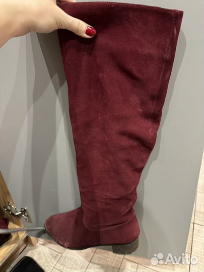 Сапоги женские 37 натуральная замша