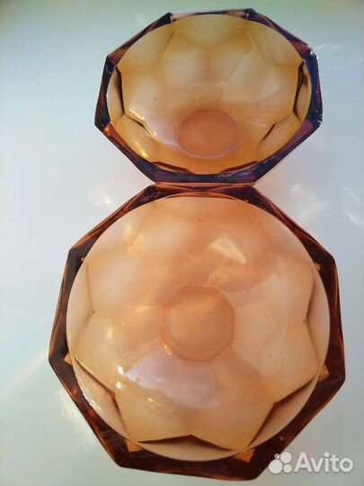 Вазы из цветного стекла СССР